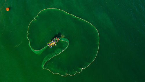 High angle view of sea