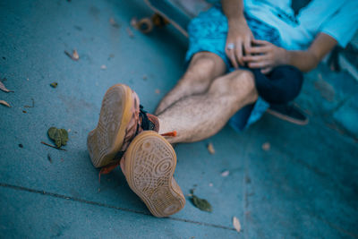 Close up of relaxed legs