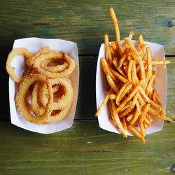 Close-up of food on table