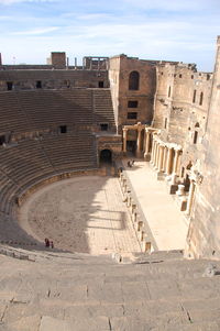 High angle view of historical building