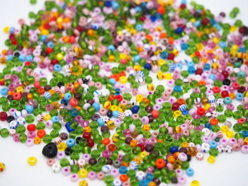 Close-up of multi colored beads