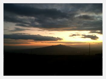 Dramatic sky over landscape