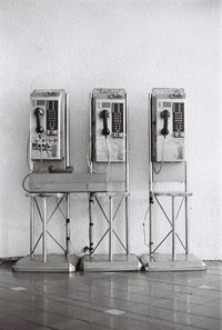 Telephone booth on wall