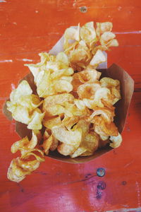 Close-up of food on table