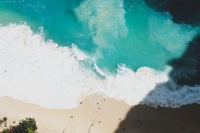 High angle view of beach