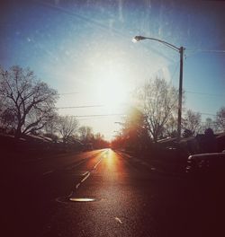 Road at sunset