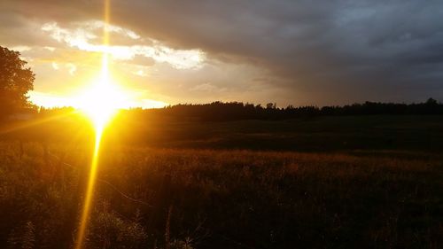 Sunset over landscape