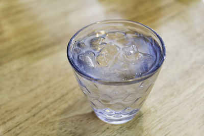 Close-up of ice tea on table