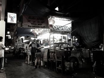 View of market stall