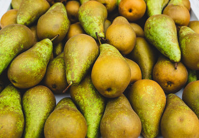 Full frame shot of pears for sale at market stall