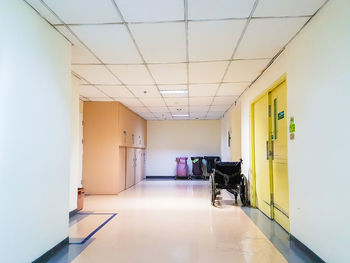 Empty corridor of building