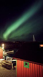 Illuminated built structure at night