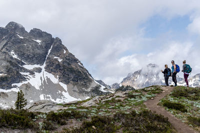 Hiking scenes in the beautiful north cascades wilderness.