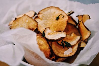 Close-up of potato chips