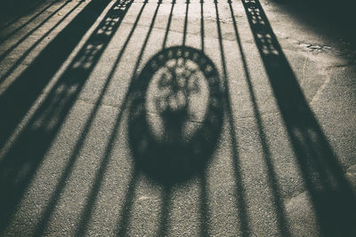 Close-up of shadow on floor