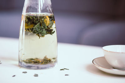 Close-up of drink on table