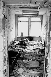Interior of abandoned building