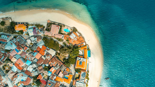 Aerial view of zanzibar island