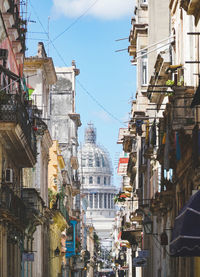 Low angle view of buildings against sky