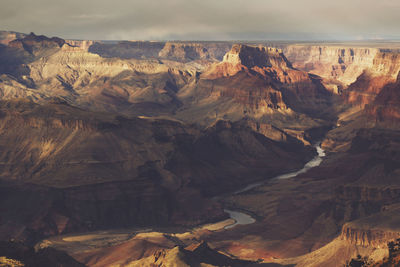 Scenic view of rocky mountains