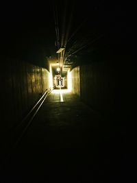 Empty illuminated tunnel