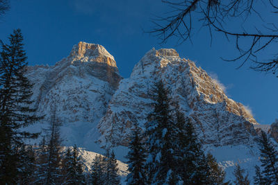 The northern side of mount pelmo at sunset, val fiorentina, dolomites, italy