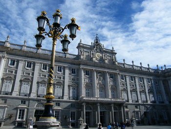 Low angle view of royal palace of madrid