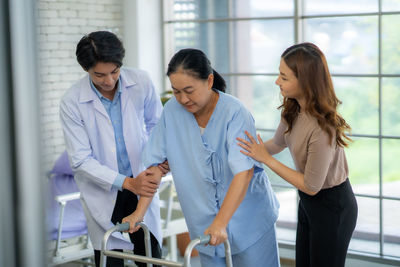 Business colleagues working at office