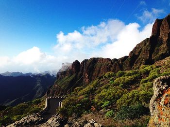 Scenic view of mountain against sky