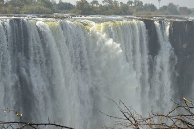 Scenic view of waterfall