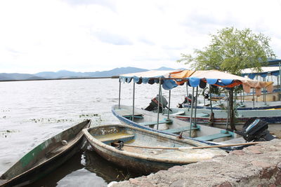 View of boats in sea