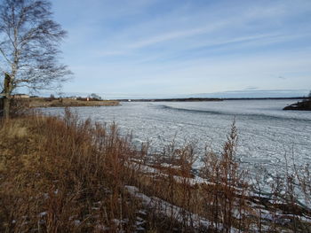 Scenic view of river against sky