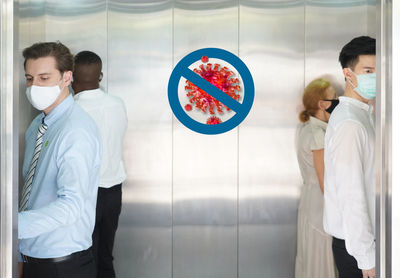 Group of people standing in store
