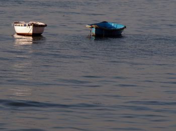 Boat sailing in sea