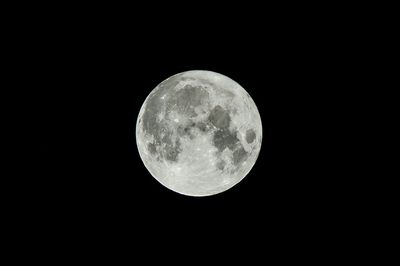 Low angle view of moon in sky