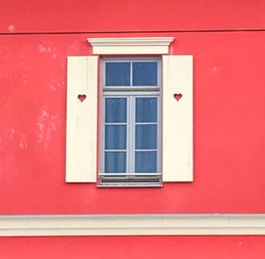 Low angle view of window on building