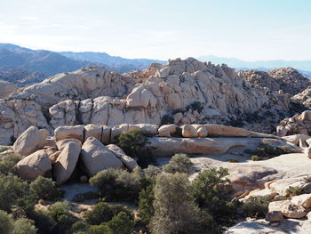 Rock formations against sky