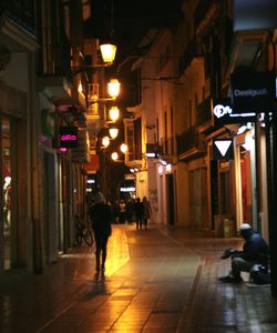 Illuminated city at night