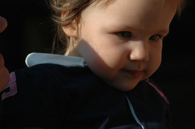 Close-up portrait of cute boy