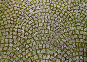 Full frame shot of cobbled footpath