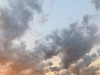 Low angle view of clouds in sky