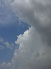 Low angle view of clouds in sky