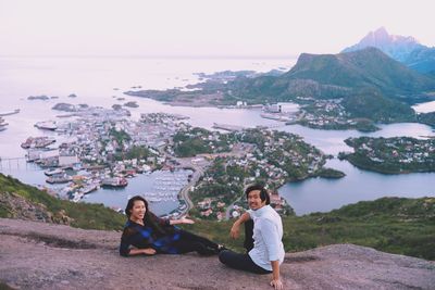 Friends on mountain top