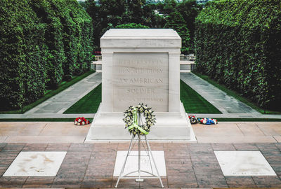 View of an sculpture of cemetery