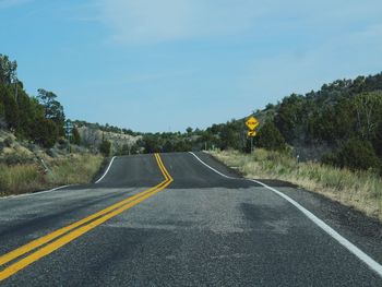 Road passing through empty road