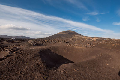 Scenic view of desert against sky