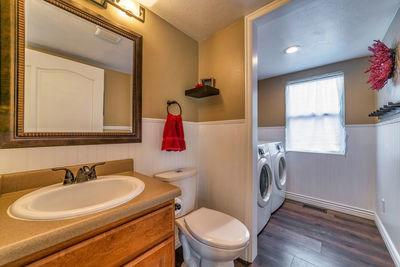 Interior of bathroom at home