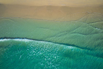 Aerial view of sea during winter