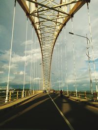 View of suspension bridge