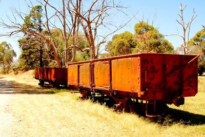 Train on road